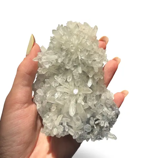 Floare de mina pentru colecție, cristal natural unicat, 106x69x60mm, 402g, cod F208, imagine 2