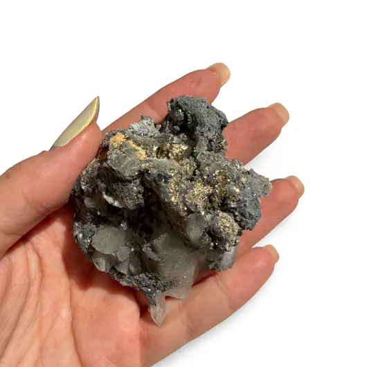 Floare de mina pentru colecție, cristal natural unicat, 62x55x42mm, 133g, cod F108, imagine 2