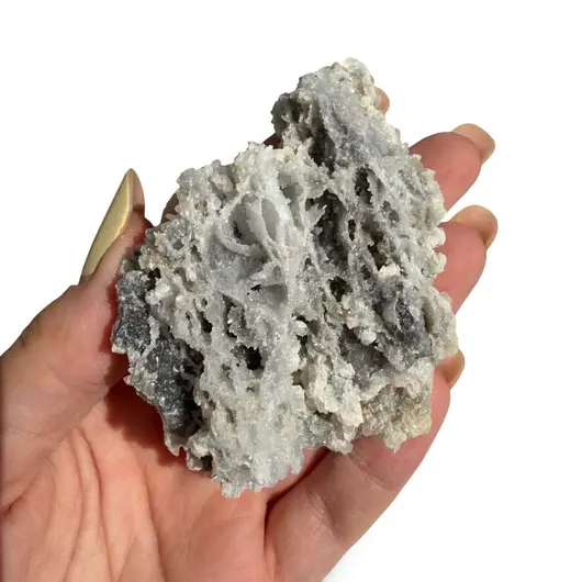 Floare de mina pentru colecție, cristal natural unicat, 78x50x36mm, 85g, cod F189, imagine 2