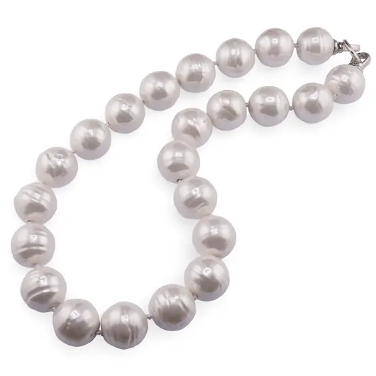 Colier Perle de Mallorca albe, 18mm, imagine 2