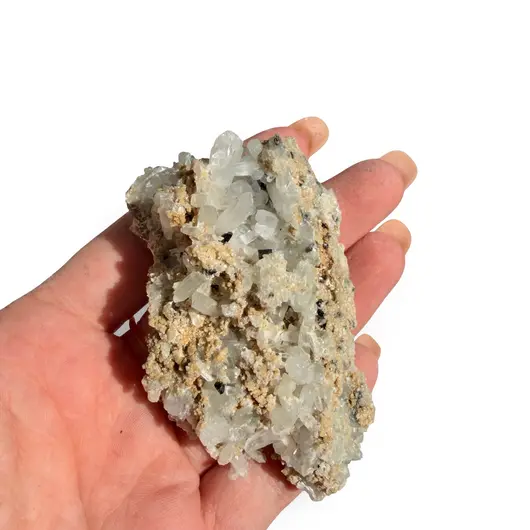 Floare de mina pentru colecție, cristal natural unicat, 68x40x24mm, 69g, cod F336, imagine 2