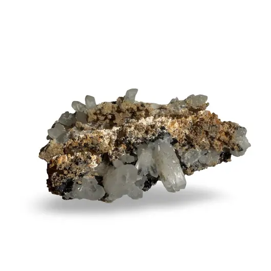 Floare de mina pentru colecție, cristal natural unicat, 89x41x37mm, 122g, cod F279