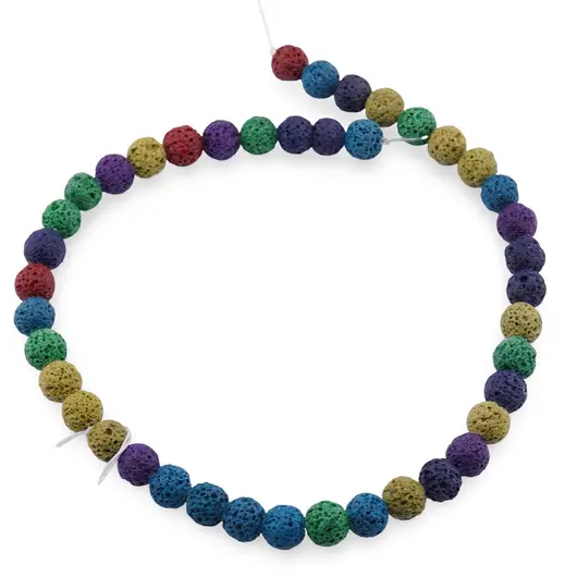 Sirag Roca vulcanica colorata sfere 10mm, 40cm
