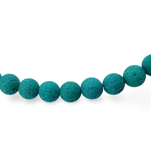 Sirag Roca vulcanica verde sfere 10mm, 39cm, imagine 2