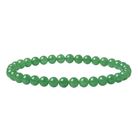 Bratara din aventurin verde, sfere de 4 mm, pe elastic, lungime 19 cm