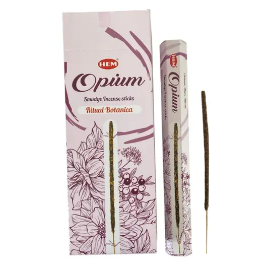 Betisoare parfumate HEM Smudge Hexa Opium, pachet cu 20 betisoare
