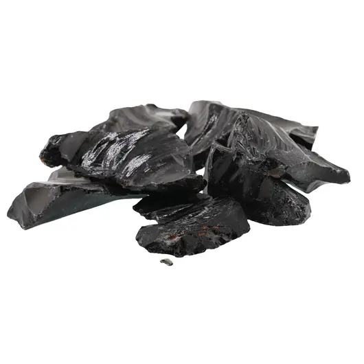 Lot de obsidian negru brut, 100 g