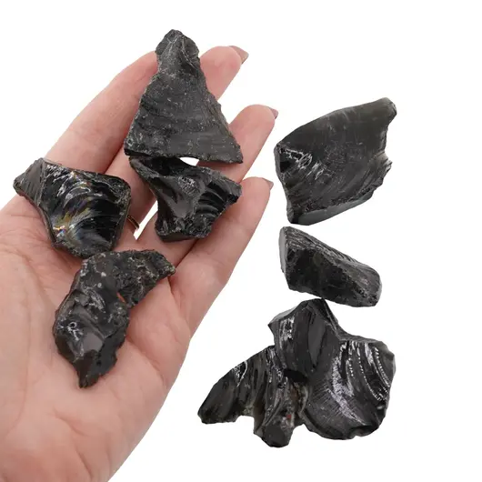 Lot de obsidian negru brut, 100 g