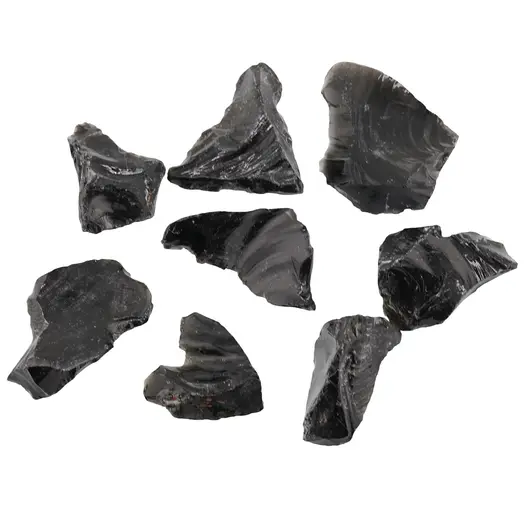 Lot de obsidian negru brut, 100 g