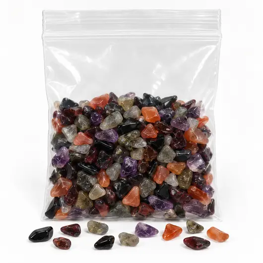 Mix cristale chips pentru zodia Scorpion, 5 pietre, 25 g, 7-9 mm, cu cartonas