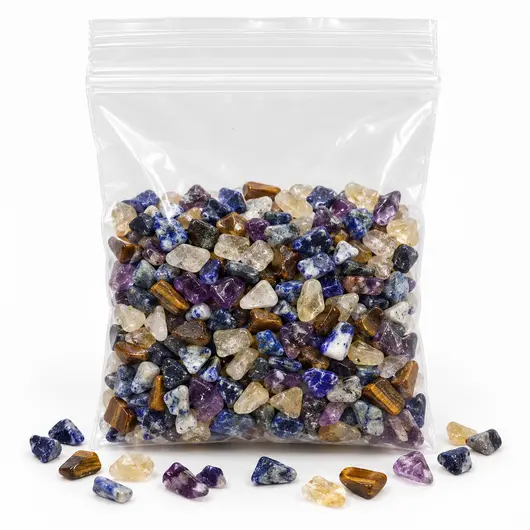 Mix de 5 cristale chips pentru Sagetator, pietre 7-9 mm, 25 g, cu cartonas informativ