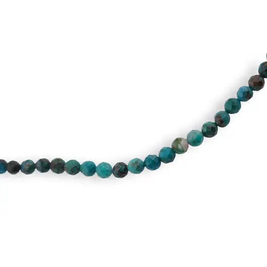 Sirag Turcoaz natural sfere fatetate 3mm, 39cm, imagine 2