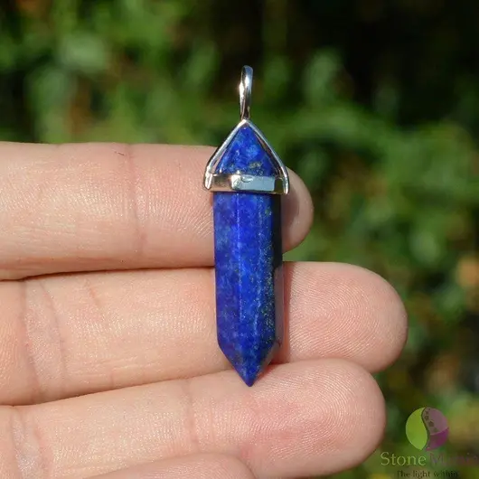 Pandantiv lapis lazuli dublu varf