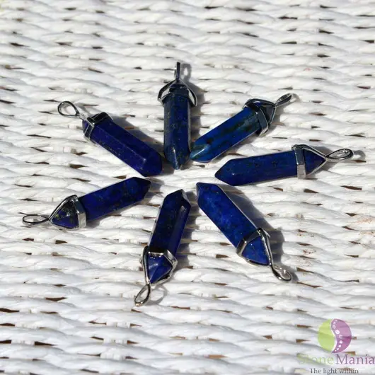 Pandantiv lapis lazuli dublu varf