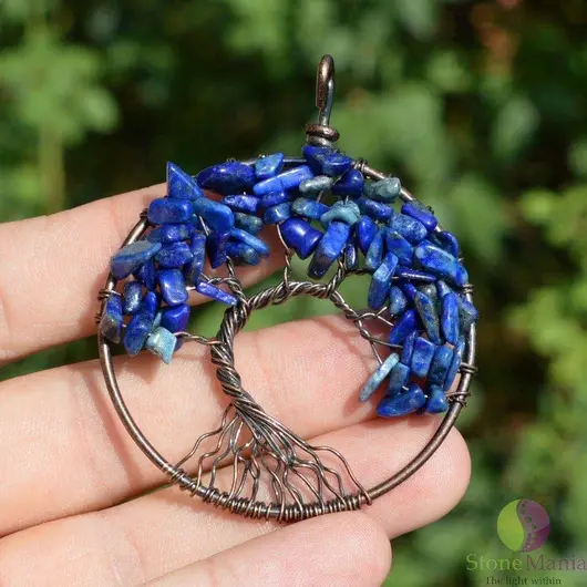 Pomul vietii lapis lazuli cu metal antichizat