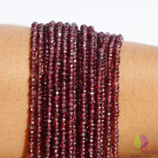 Sirag granat rhodolite discuri fatetate 3mm, 33cm