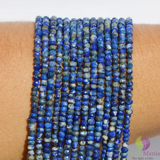 Sirag lapis lazuli discuri fatetate 3mm, 33cm