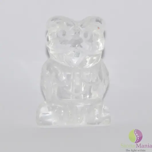 Bufnita cristal de stanca figurina gravata 50mm