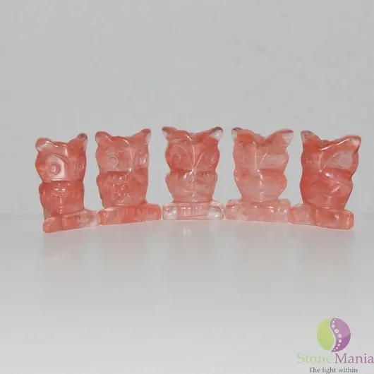 Bufnita cuart cherry figurina gravata 30mm