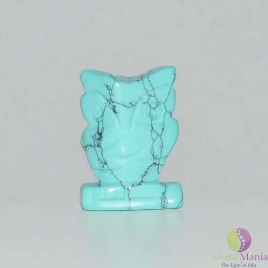 Bufnita turcoaz figurina gravata 30mm