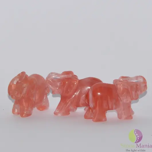 Elefant cuart cherry figurina gravata 50mm
