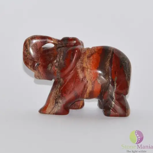 Elefant jasp figurina gravata 45mm