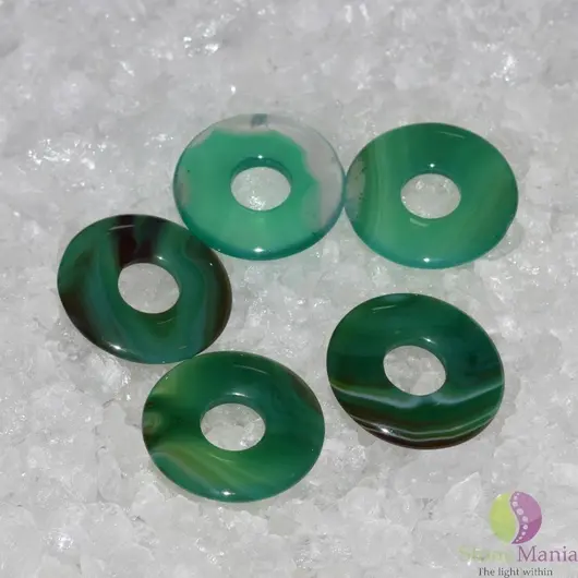 Agat verde piatra PI donut 30mm