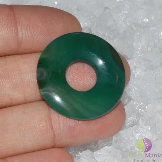 Agat verde piatra PI donut 30mm