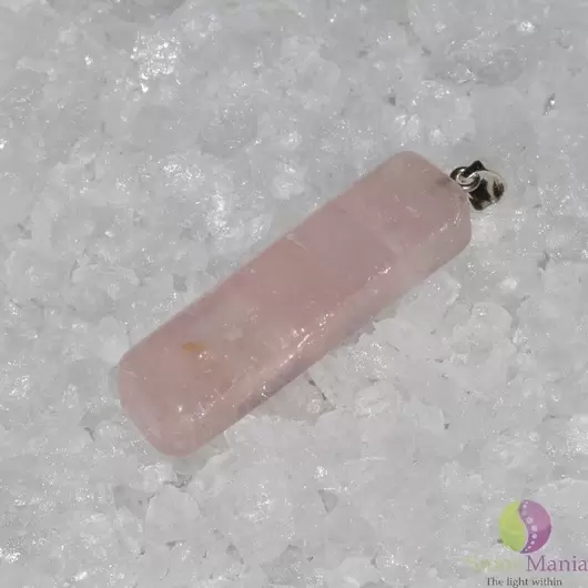 Pandantiv cuart roz cuboid 50mm