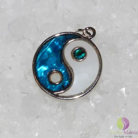 Pandantiv Yin Yang sidef si abalone 24mm