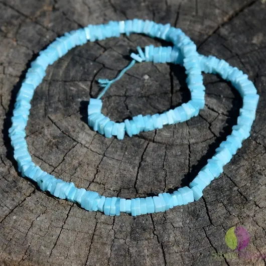 Sirag opal bleu patratele 6-7mm