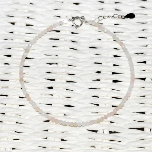 Bratara opal roz pietre micro fatetate 2mm si argint 925