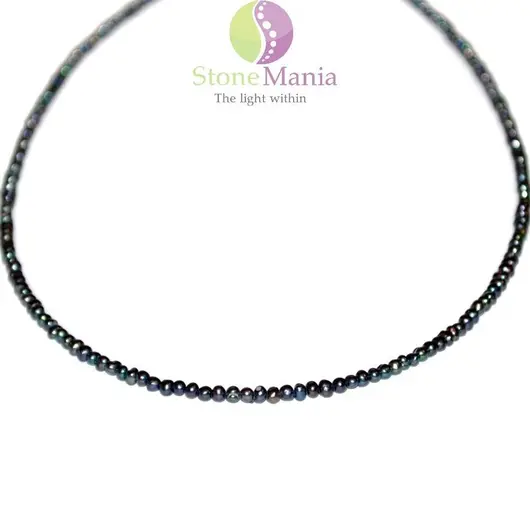 Colier perle de cultura negre 2mm