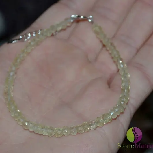 Bratara lemon cuart discuri 4mm si argint 925