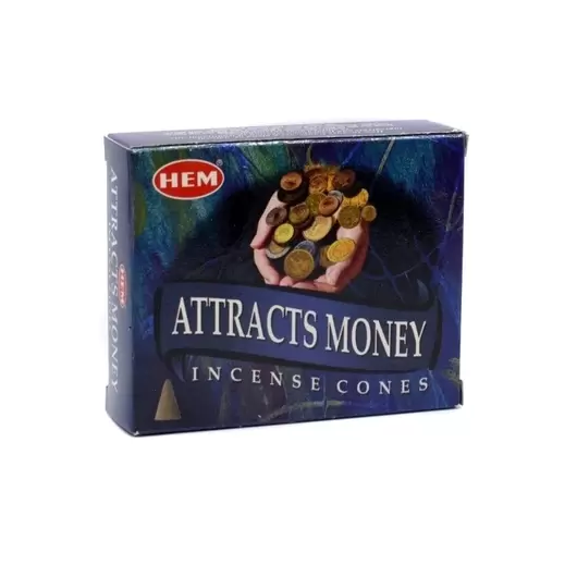 Conuri parfumate fumigatie HEM Attracts Money 10 buc, imagine 2