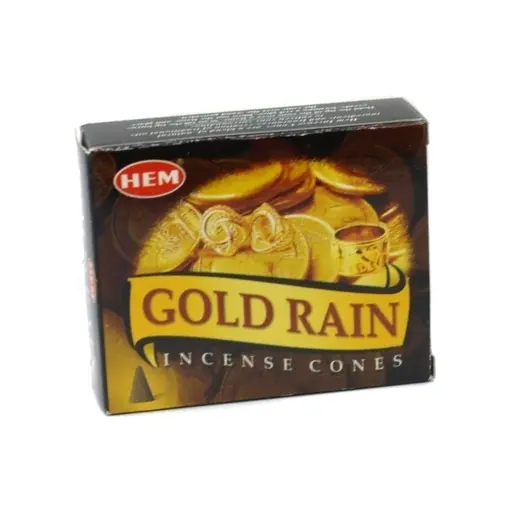 Conuri parfumate fumigatie HEM Gold Rain 10 buc, imagine 2