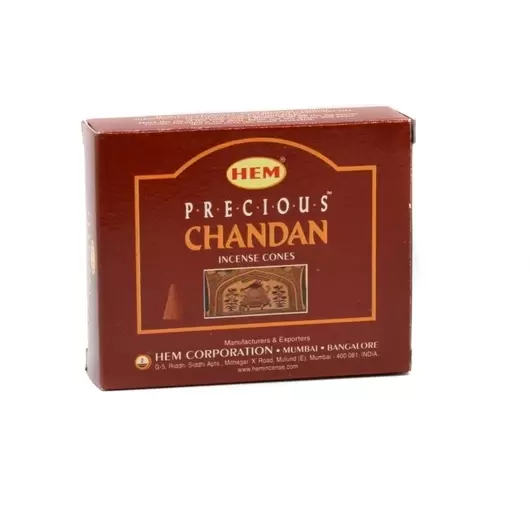 Conuri parfumate fumigatie HEM Precious Chandan 10 buc, imagine 2