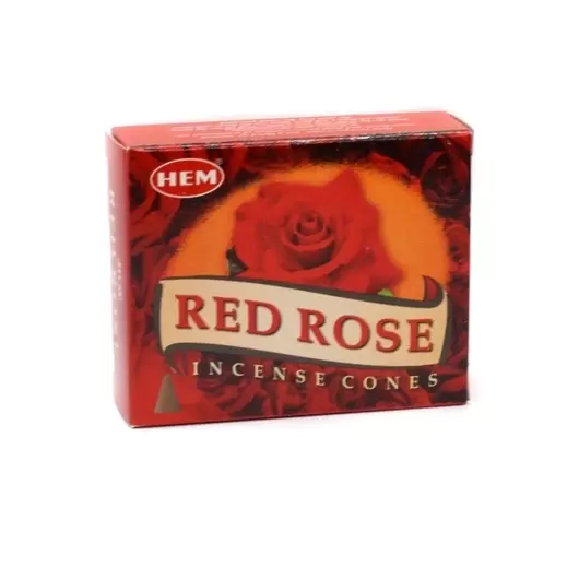 Conuri parfumate fumigatie HEM Red Rose 10 buc, imagine 2