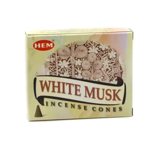 Conuri parfumate fumigatie HEM White Musk 10 buc, imagine 2