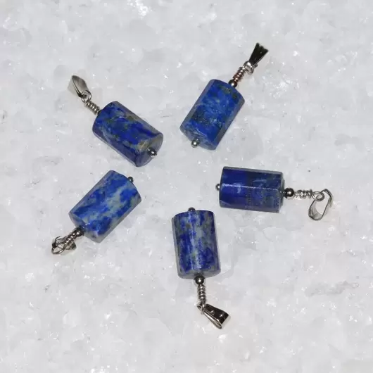 Pandantiv lapis lazuli tubular 14mm
