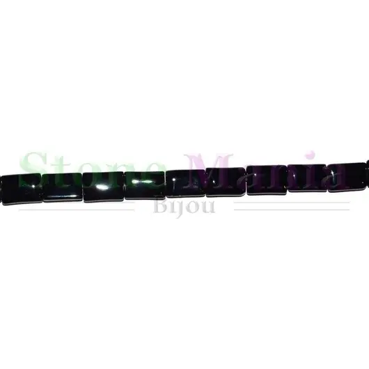 Colier onix negru dreptunghi 12mm