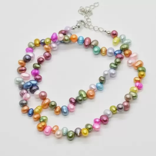 Colier perle de cultura colorate freeform M2