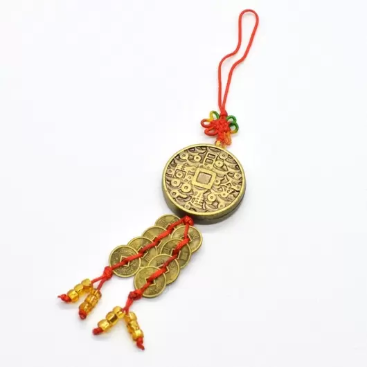 Amuleta canaf Feng Shui Moneda cu nodul mistic