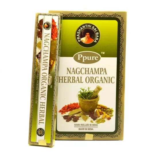 Betisoare parfumate Ppure Nag Champa Herbal Organic 15g