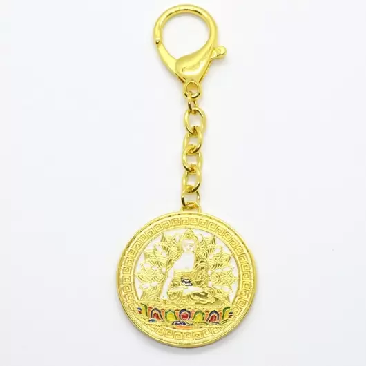 Breloc amuleta Ratnasambhava Buddha - alb