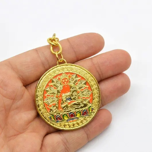 Breloc amuleta Ratnasambhava Buddha 2019 - portocaliu