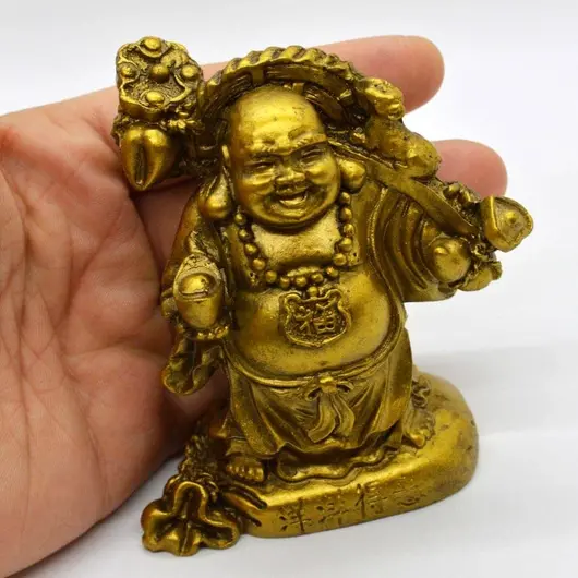 Statueta Feng Shui Buddha din rasina 9cm, model 1