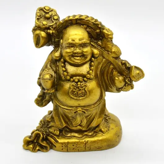 Statueta Feng Shui Buddha din rasina 9cm, model 1