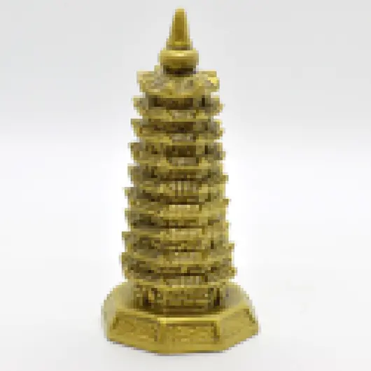 Statueta Feng Shui Pagoda cu 9 niveluri din rasina 10cm