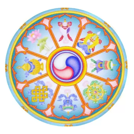 Abtibild Feng Shui cele 8 simboluri - 6cm